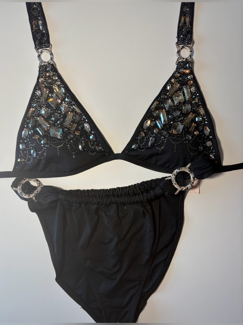 Victoria’s Secret Black Embellished Bikini Set with crystal & Rhinestone Accents - Picture 3 of 10